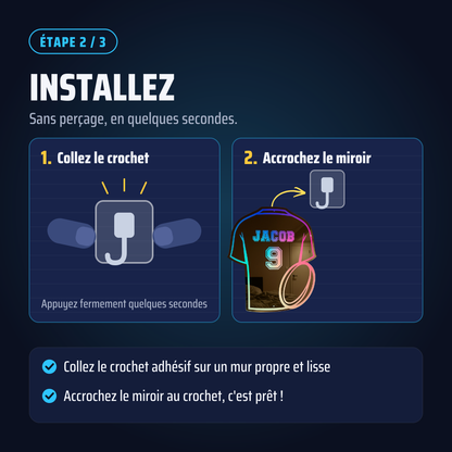 Miroir LED Rugby Personnalisé™