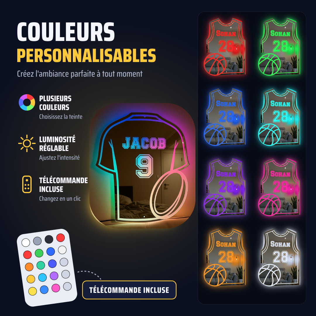 Miroir LED Rugby Personnalisé™