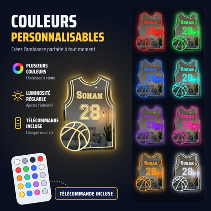Miroir LED Basketball Personnalisé™