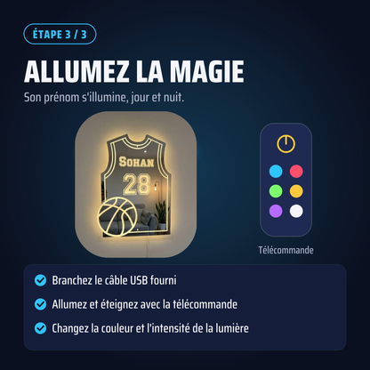 Miroir LED Basketball Personnalisé™